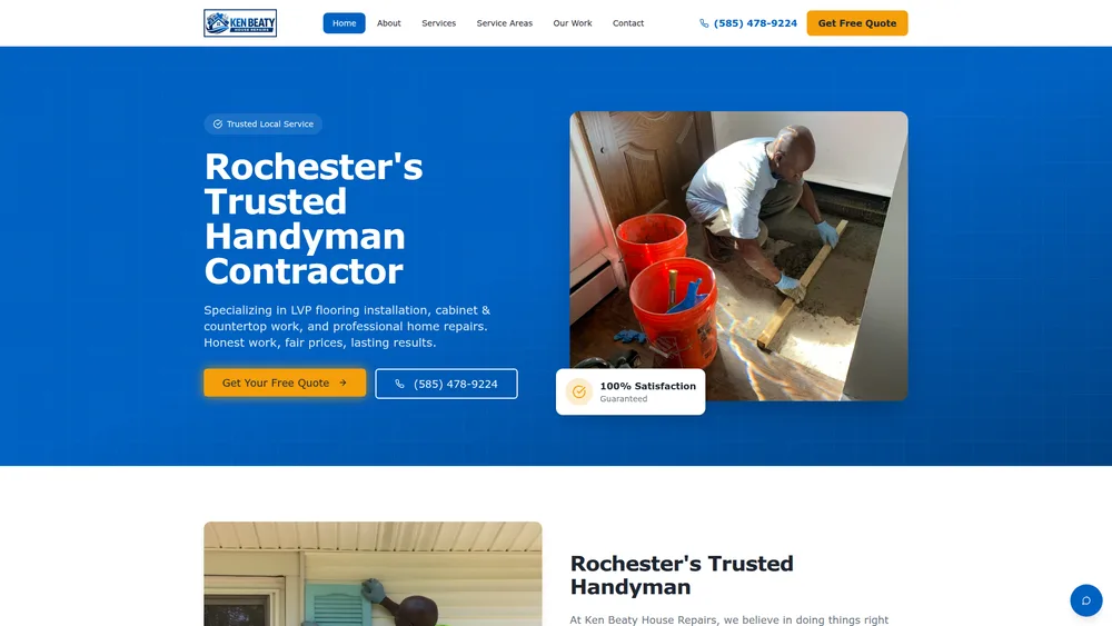 Ken Beaty Repairs website screenshot