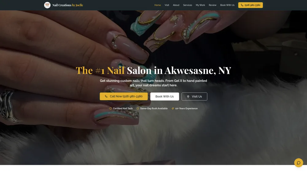 Nail Creations by Joelle website screenshot