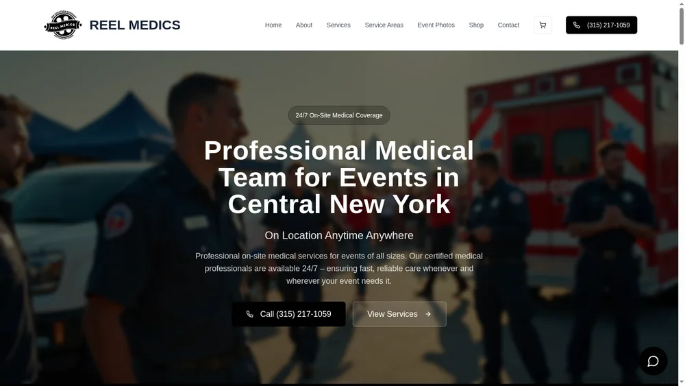Reel Medics website screenshot