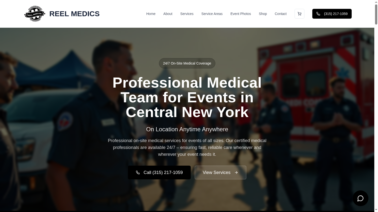 Reel Medics website screenshot